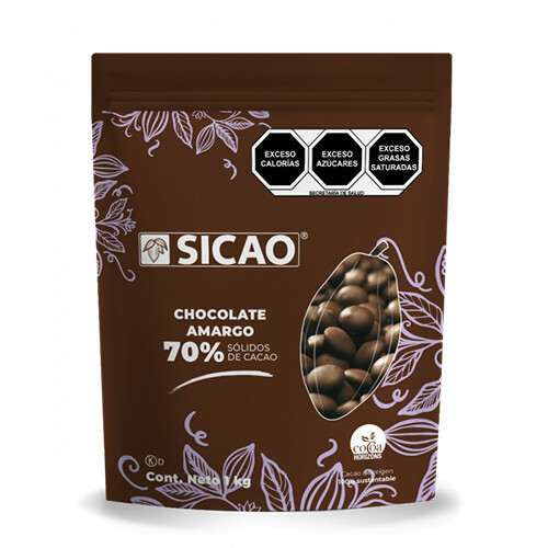 SICAO 69602-1000 Chocolate Amargo 70% Cacao 1kg