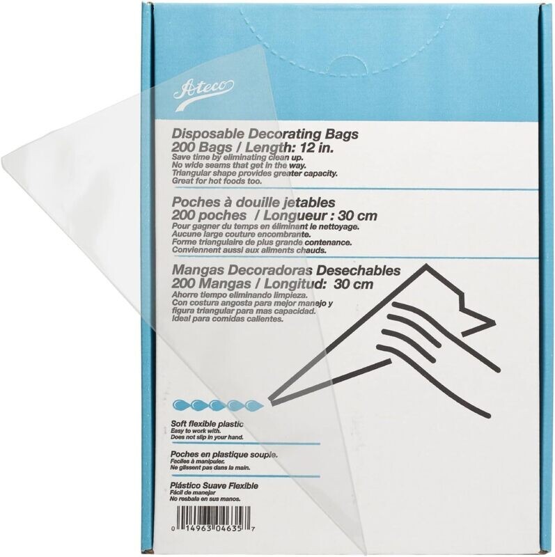 ATECO 4635 Manga Desechable 30 cm 200 piezas