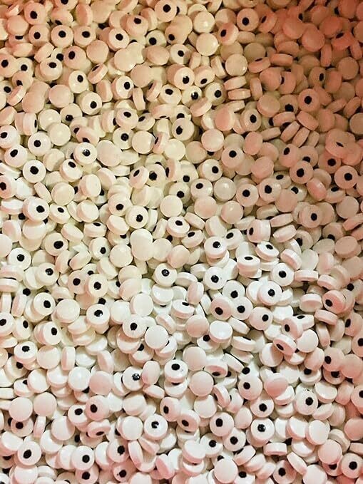 Figura Azúcar  Ojos Medianos Blancos 500 Grs  FOCB-500