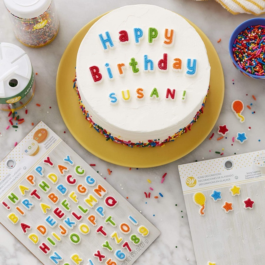 WILTON 710-6075 Decoraciones Glaseados Happy Birthday.