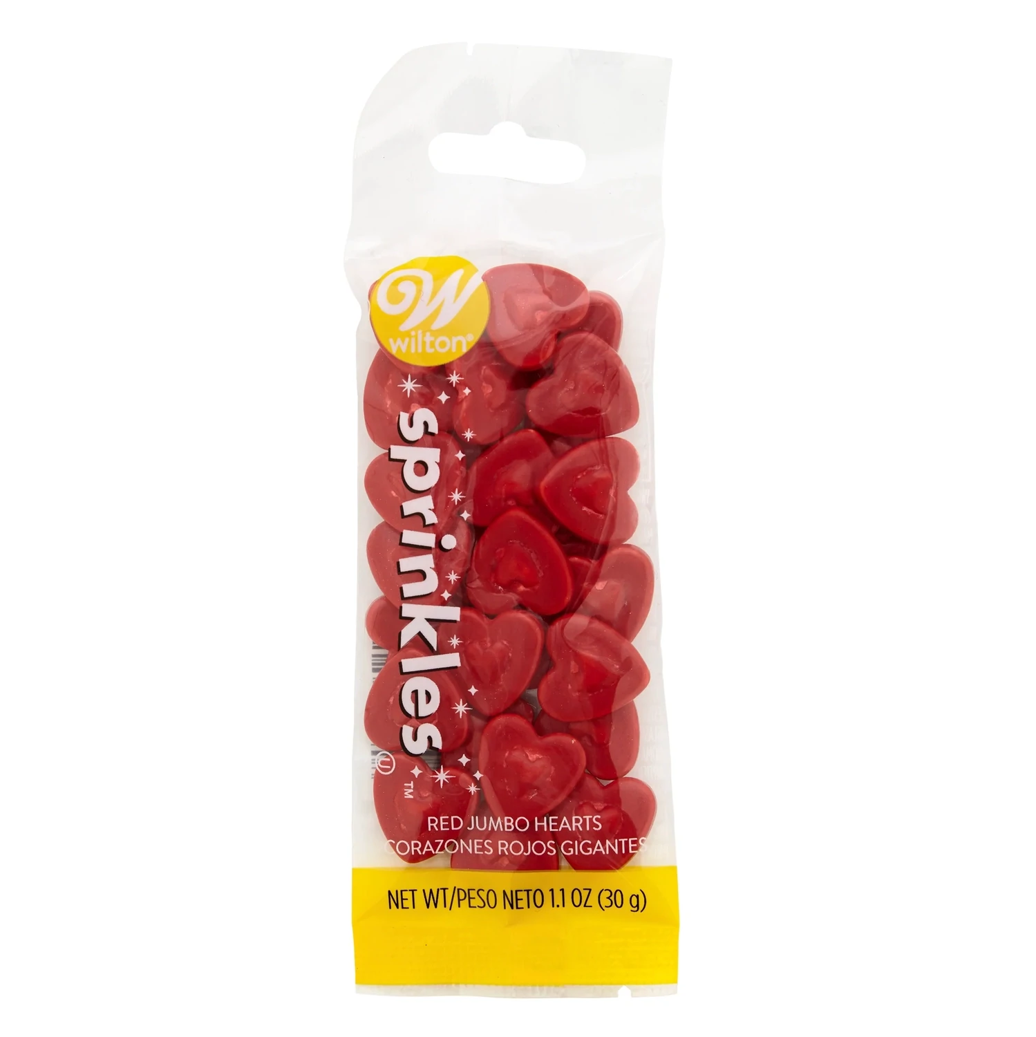 WILTON 710-7280 Corazones Rojos Decoración 30 Gr.
