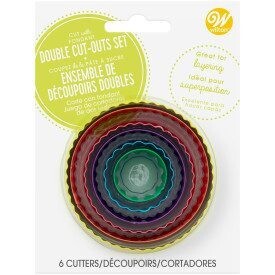 WILTON 417-1650 Cortadores Redondos Colores 6 Piezas.