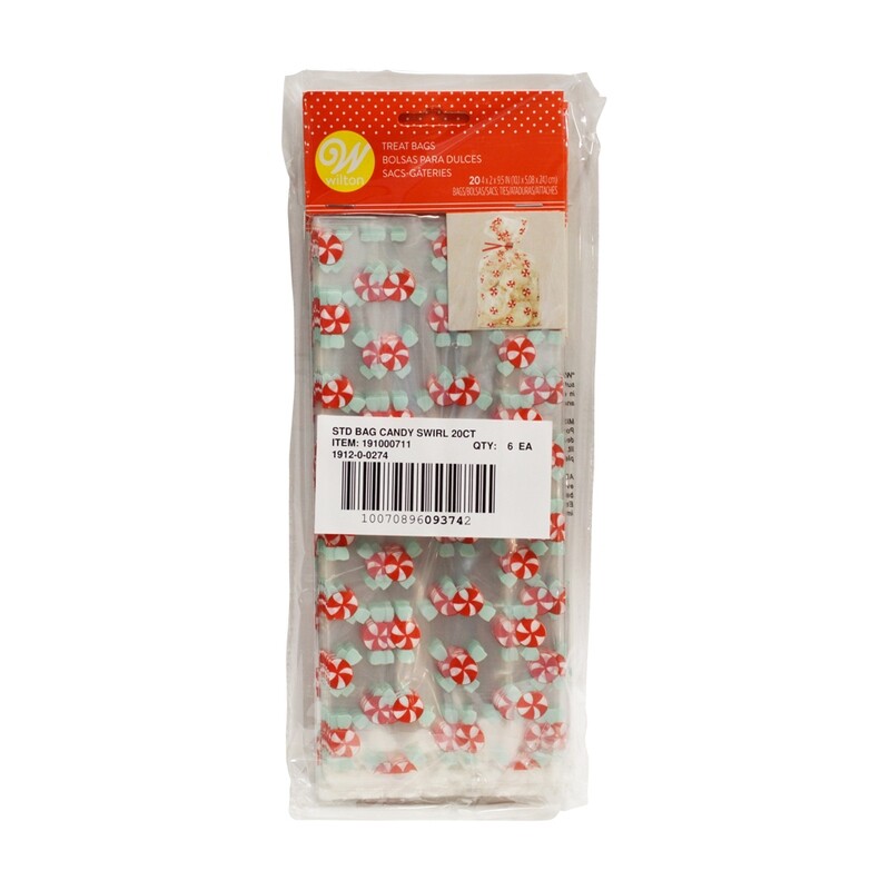 WILTON 1912-0-0274 Bolsa Celofan Dulce Navidad 20 Pzs.