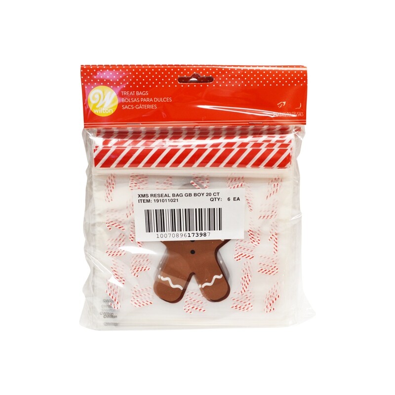 WILTON 191011021 Bolsa Celofán Niño Jengibre Navidad 20 PZ.