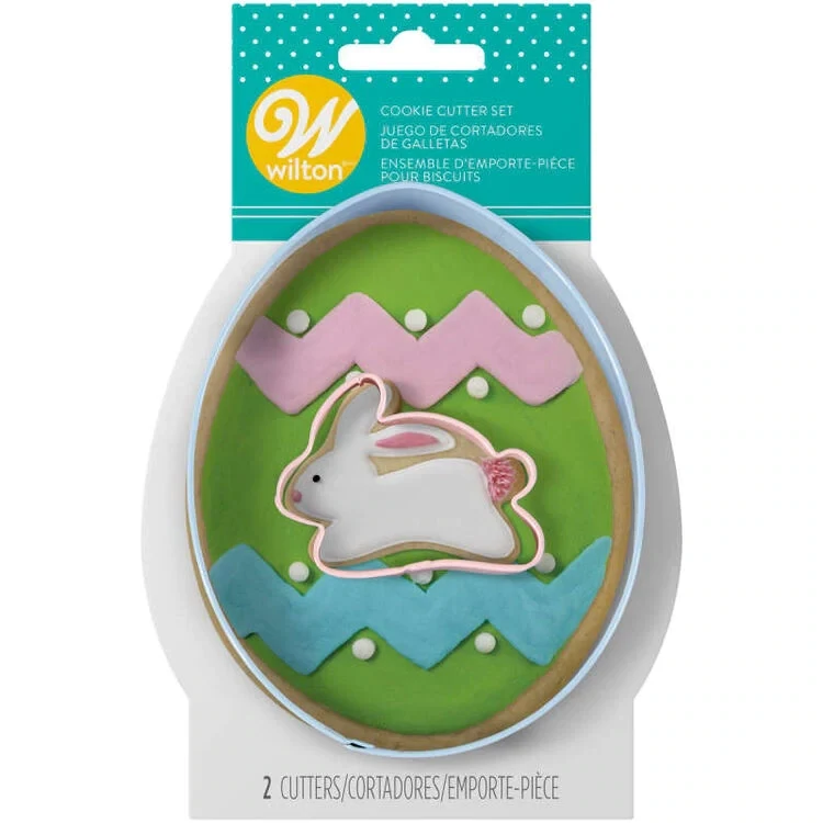 230807559 Cortadores Galleta Mtl Huevo Mii Conejo Pascua.