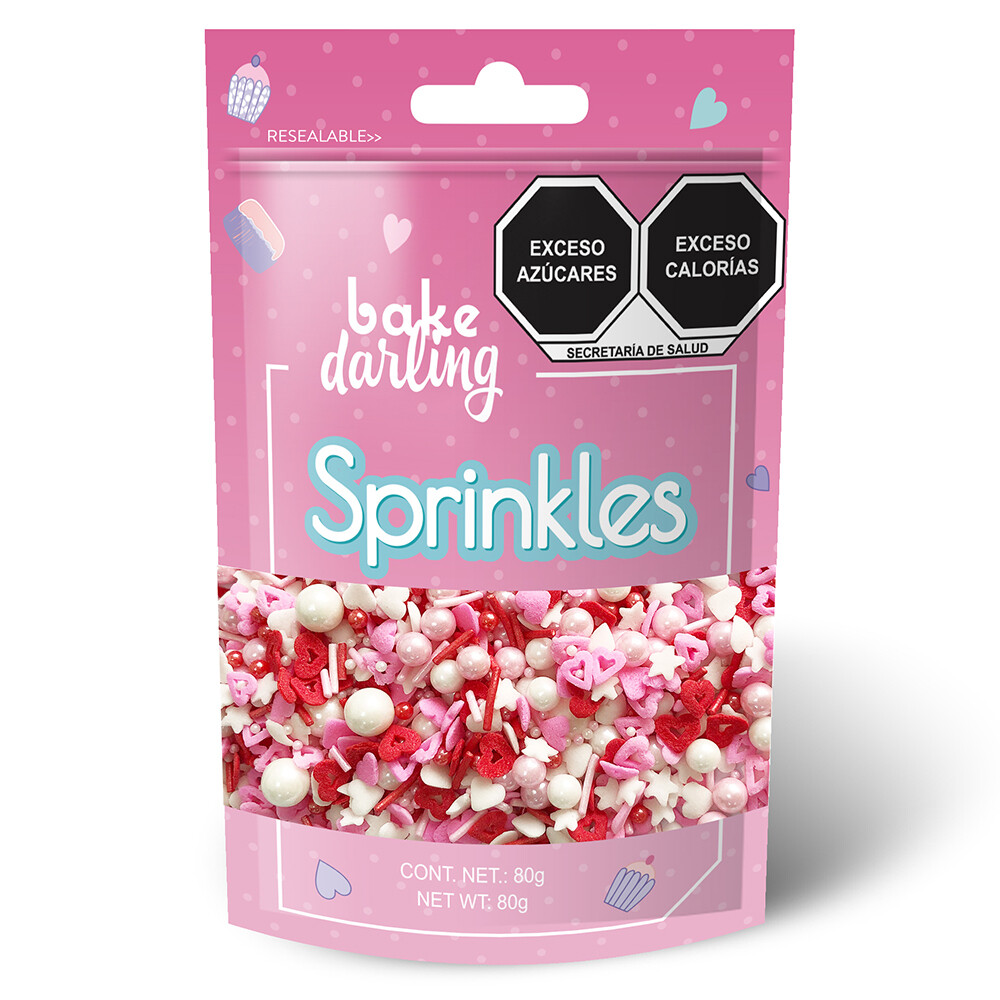 Mix Corazones Rojos 80 Gr. Bake Darling 702-621