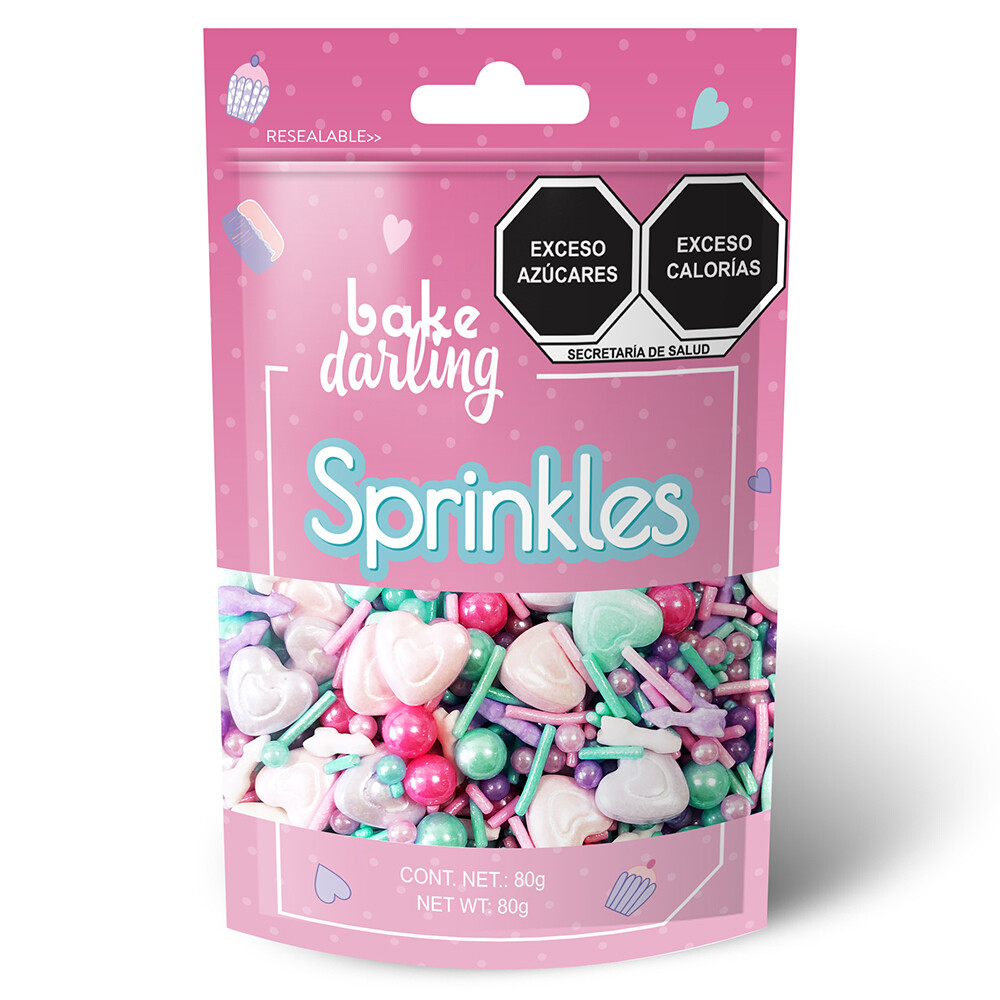 Mix Corazones Rosa Azul 80 Gr. Bake Darling 702-637