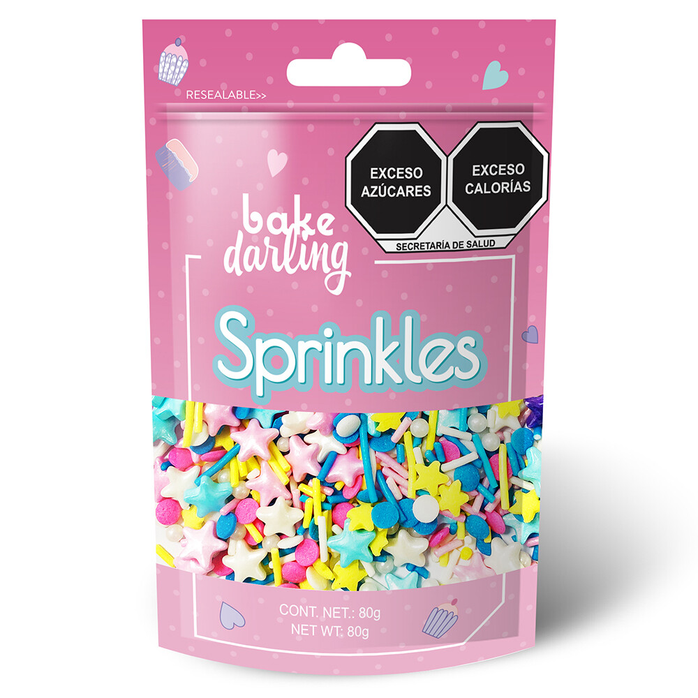 Mix Estrellas Jimmies 80 Gr. Bake Darling 702-639