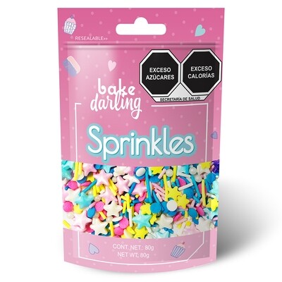 Mix Estrellas Jimmies 80 Gr. Bake Darling 702-639