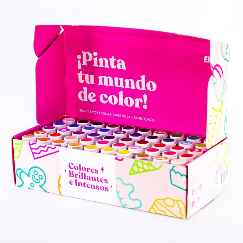ENCO PT-920010 Kit De 50 Colores En Gel 40gr