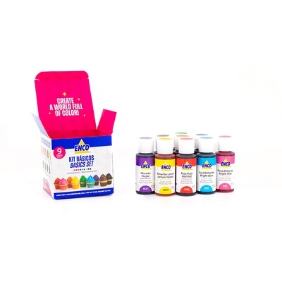 ENCO PT-920004 Kit 9 Colores En Gel Enco 40 G