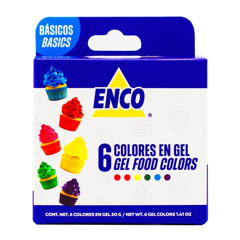 ENCO PT-920005 Kit 6 Colores Basico En Gel Enco 20 G