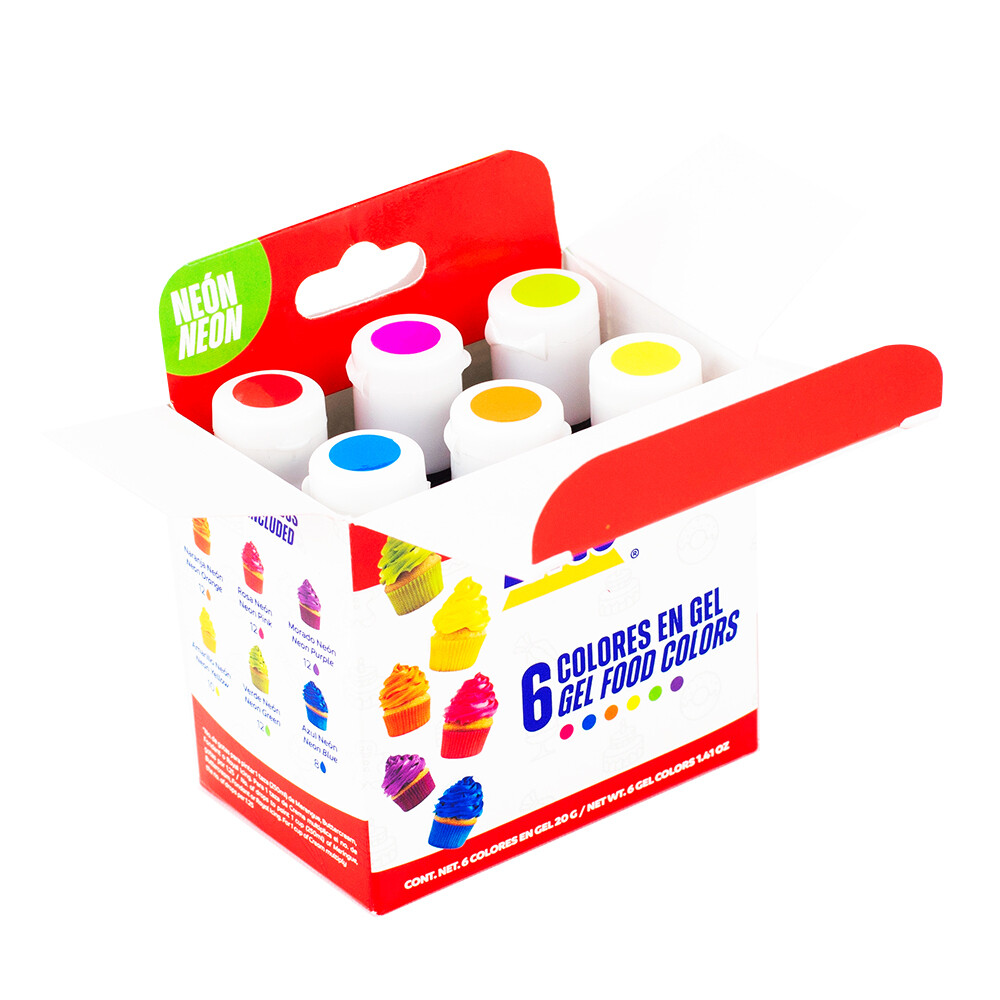 ENCO PT-920006 Kit 6 Colores Neón En Gel Enco 20 G