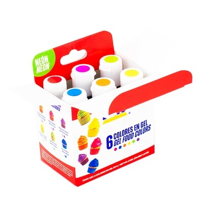 ENCO PT-920006 Kit 6 Colores Neón En Gel Enco 20 G