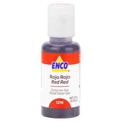ENCO 1216-20 Color Gel Rojo Rojo 20 Grs