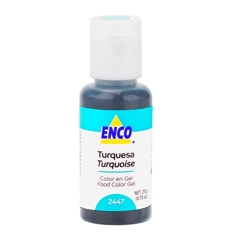 Enco 2447-20 Color Gel Turquesa 20 Grs