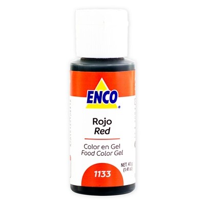 ENCO 1133-40 Color Gel Rojo 40 Grs