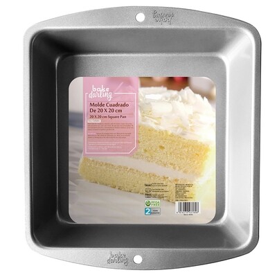 700-760 BAKE DARLING Molde Para Pastel Cuadrado 20 X 20 Cm.