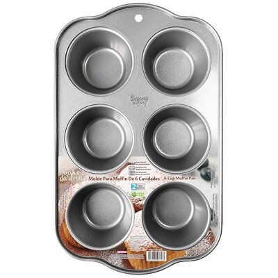 700-757 BAKE DARLING Molde Para Muffin Estándar 6 Cavidades.