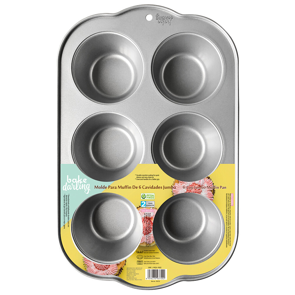 700-759 BAKE DARLING Molde Para Muffin Jumbo 6 Cavidades.