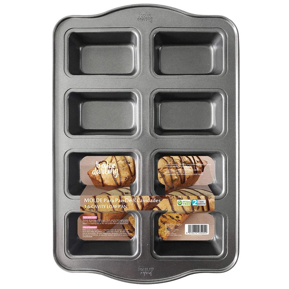 700-783 BAKE DARLING Molde Para Panque 8 Cavidades.