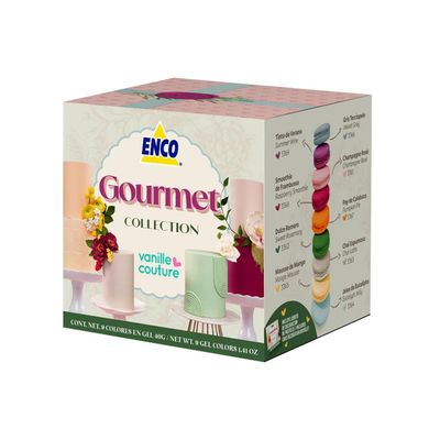 PT-920009 Kit Gourmet 9 Colores Gel 40 Grs ENCO