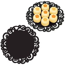 2104-5154 Base Pastel Remolino Negro 10"