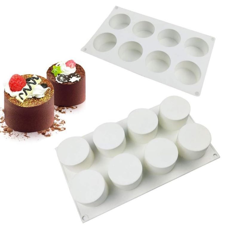 13307930 Molde Silicon Gelatinas Redondo 8 Cavidades