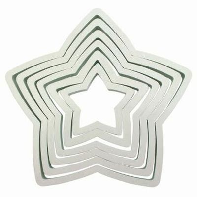 13303636 Cortadores Para Galletas Estrellas 6 Piezas.