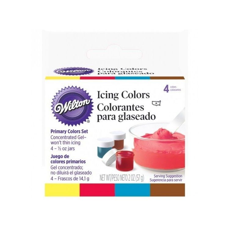 601-5127 WILTON Juego Colores Primarios Pasta