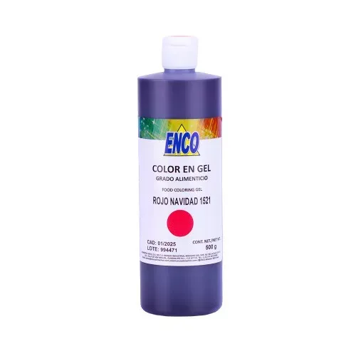 Mega Color Gel Rojo Navidad 250 Grs ENCO 1521-500