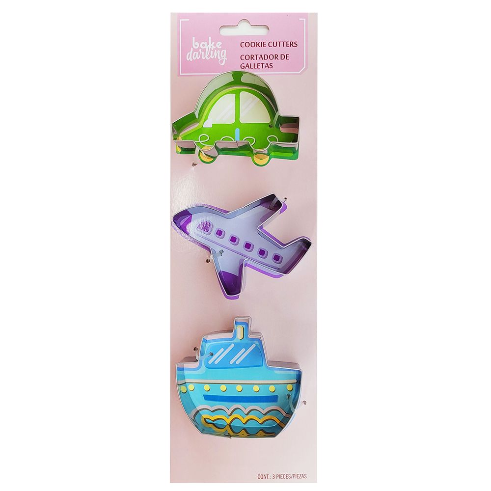 Cortador Galleta Transportes 3 Pz Bake Darling 703-891
