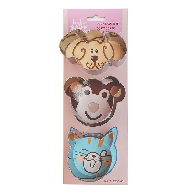 Cortador Galleta Animales 3 Pz Bake Darling 703-897