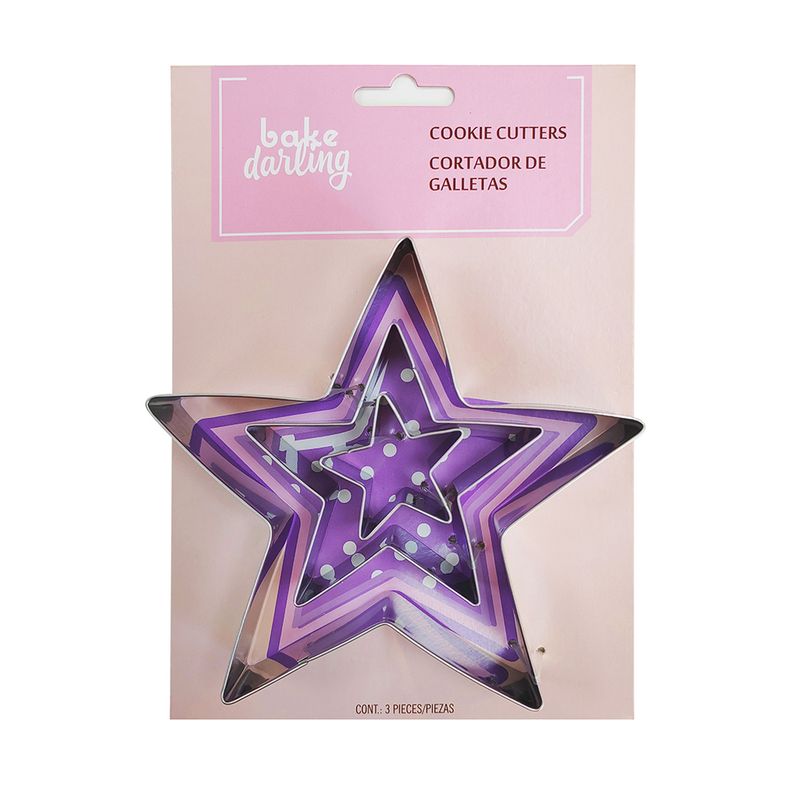 Cortador Galleta Estrellas 3 Pz Bake Darling 703-900