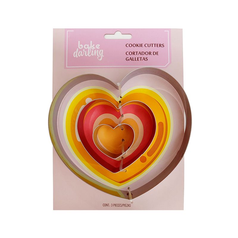 Cortador Galleta Corazón 3 Pz Bake Darling 703-902