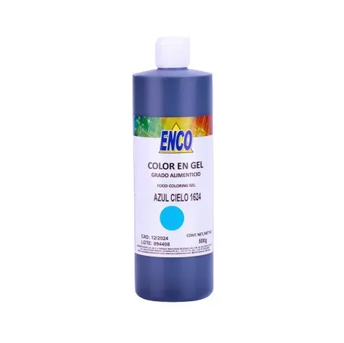 Mega Color Gel Azul Cielo 500 Grs ENCO 1624-500