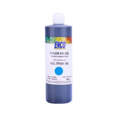 Mega Color Gel Azul Tiffany (Caribe)  500 Grs ENCO 1943-500