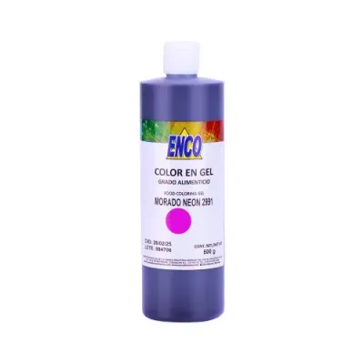 Mega Color Gel Morado Neón 500 Grs ENCO 2991-500