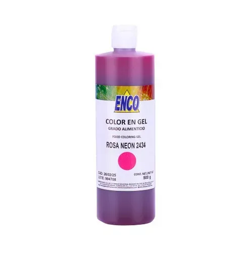 Mega Color Gel Rosa Neón 500 Grs ENCO 2434-500