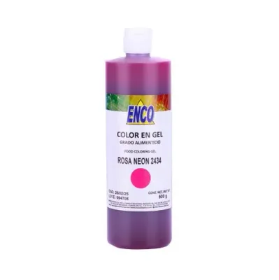 Mega Color Gel Rosa Neón 500 Grs ENCO 2434-500