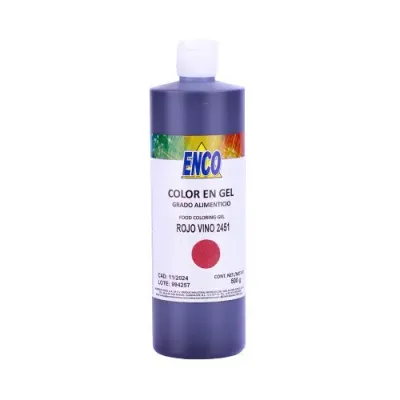Mega Color Gel Rojo Vino 500 Grs ENCO 2451-500