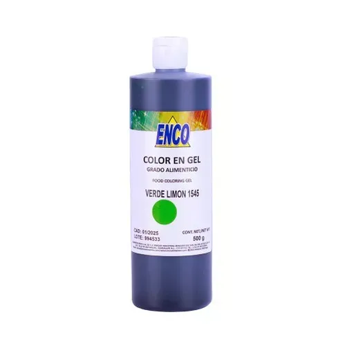 Mega Color Gel Verde Limón 500 Grs ENCO 1545-500