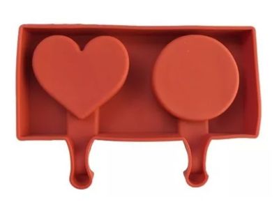 L-4414 Molde Silicon Paleta Corazón Y Circulo San Valentín.