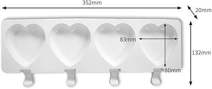 13304181 Molde Silicon 4 Corazones San Valentín