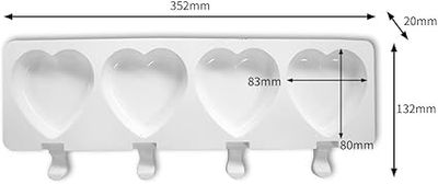 13304181 Molde Silicon 4 Corazones San Valentín