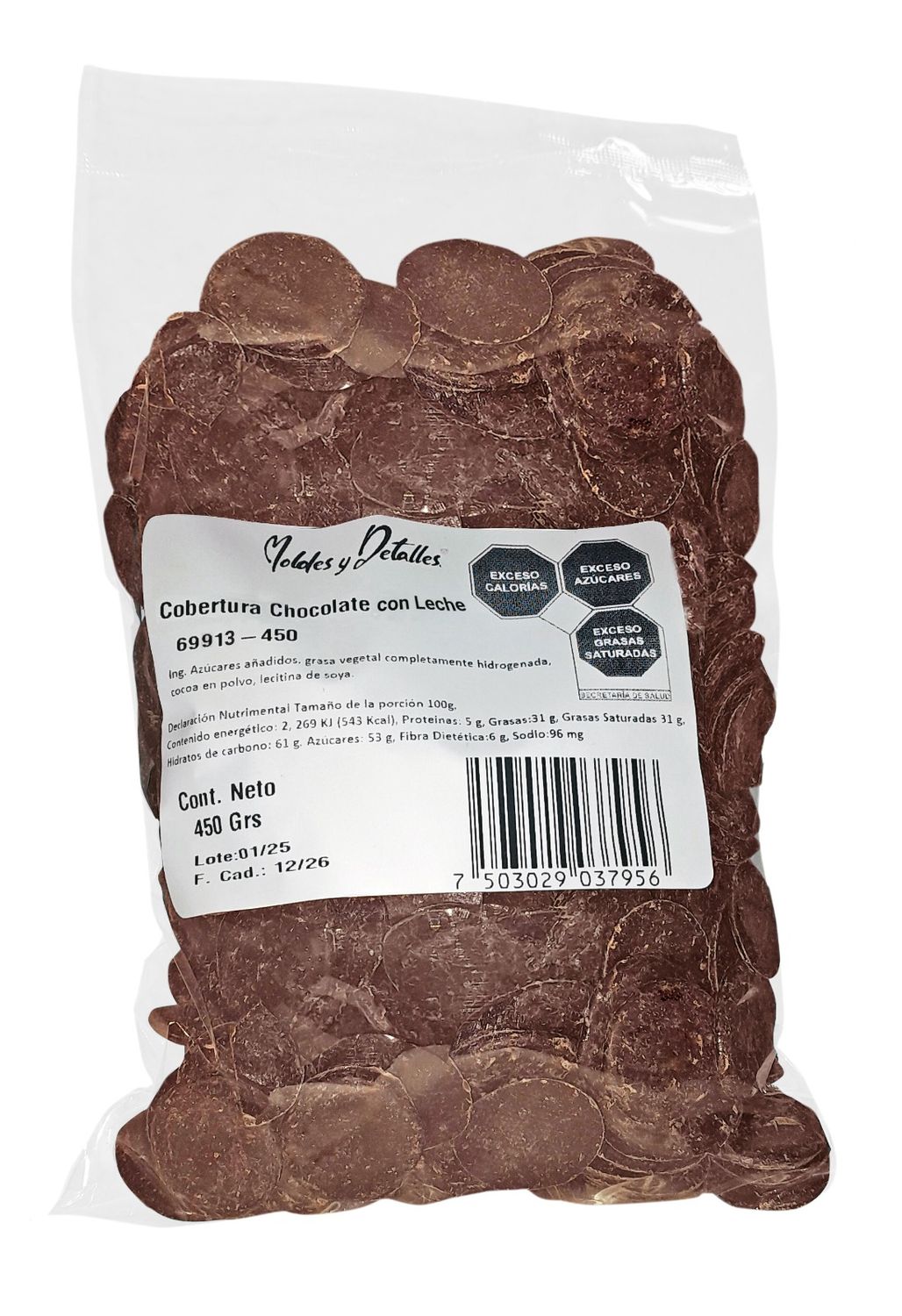 69913-450 FRUMMY Cobertura Leche 450 Grs