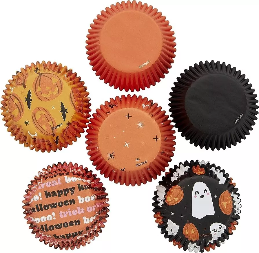 WILTON 415-0-0661 Capacillos Estándar Halloween 6 Diseños 150 Piezas.