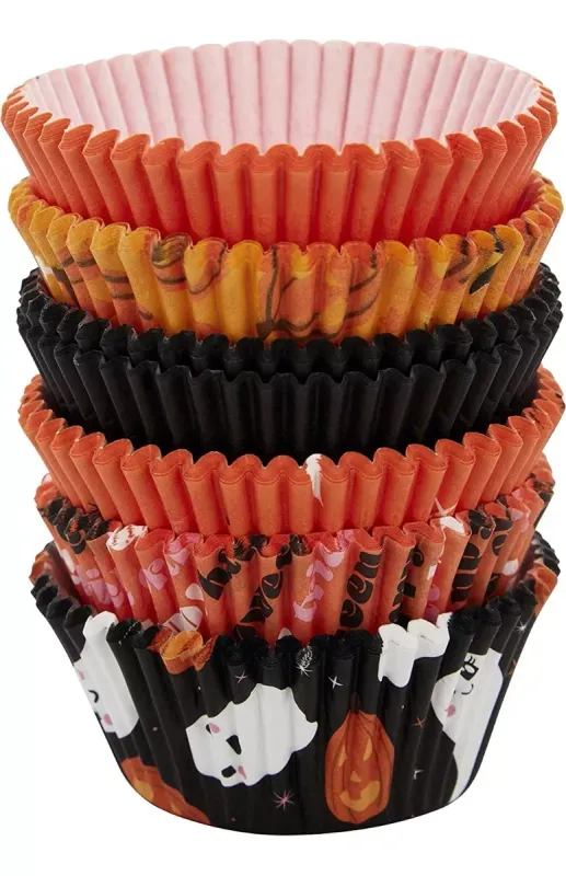 WILTON 415-0-0661 Capacillos Estándar Halloween 6 Diseños 150 Piezas.
