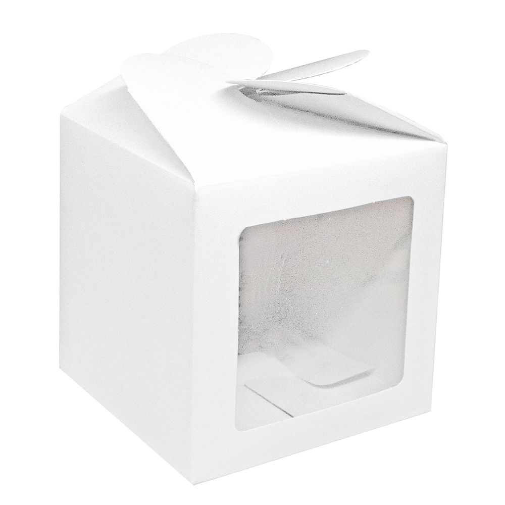 CAJA 19 Caja Blanca C/ Ventana (10*10*10 Cm) Manzana