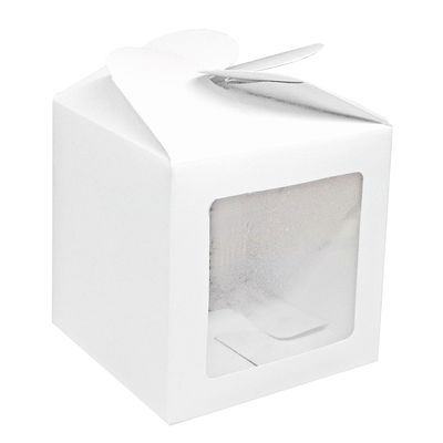CAJA 19 Caja Blanca C/ Ventana (10*10*10 Cm) Manzana